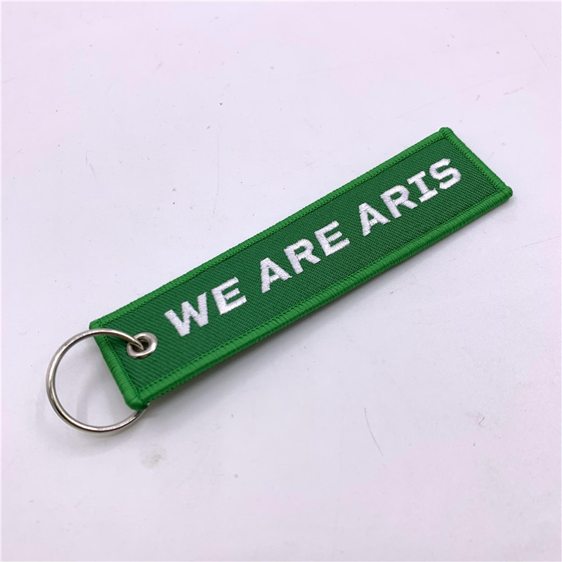 Embroidered patch keychain