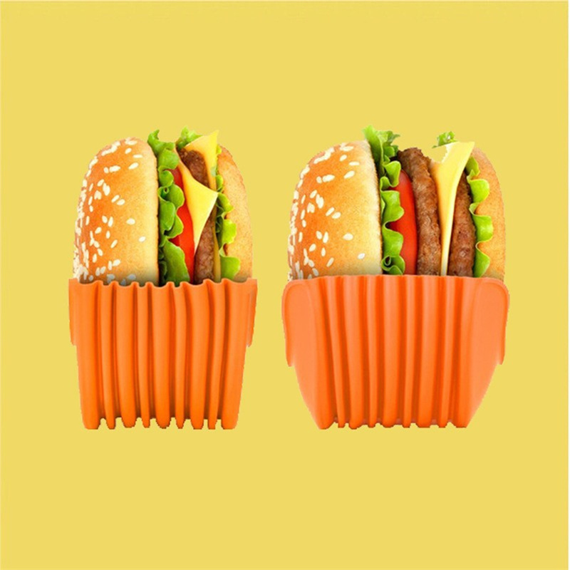 silicone burger holder hamburger container