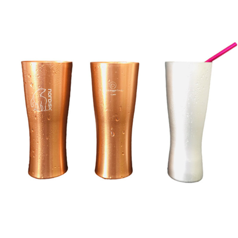 Aluminum slim cool cup for champagne or cocktail