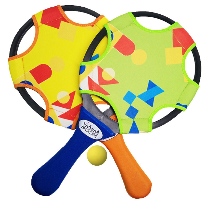Soft Beach racket 2pcs kit with PE frame and 5cm ball