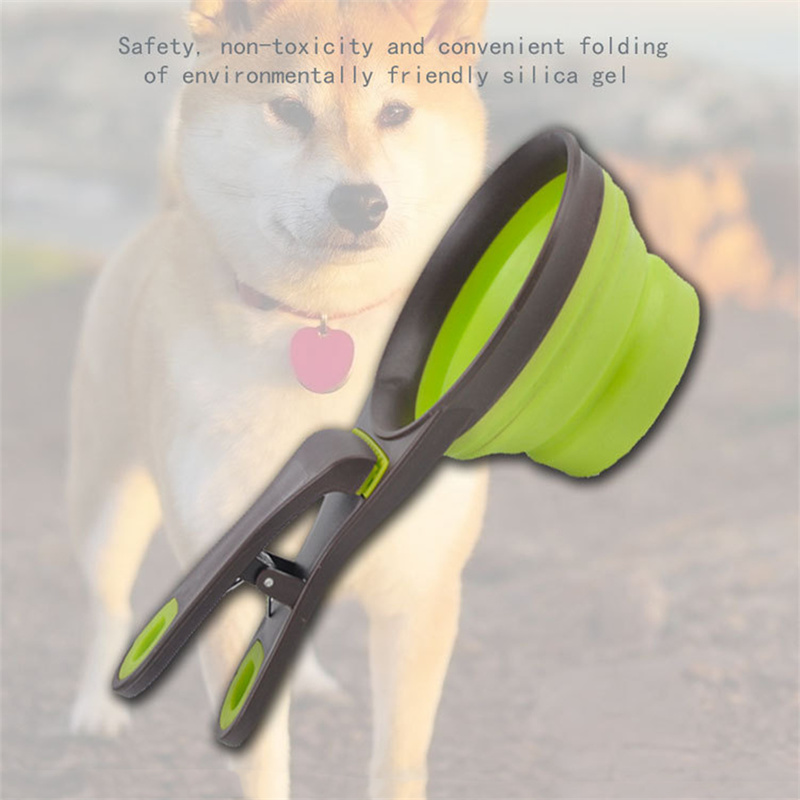 sealing clip collapsible pet bowl pet bowl dog food scoop folding measuring cup