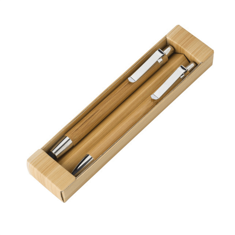 Bamboo material pen and pencil set