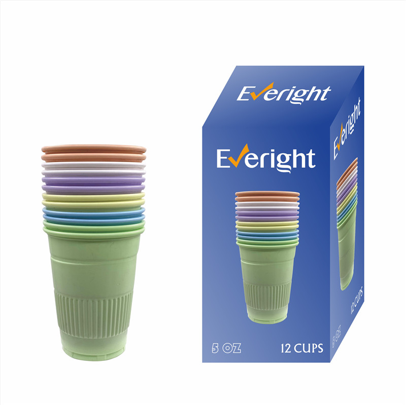 EVERIGHT Disposable plastic cup 12 pcs into a custom color box
